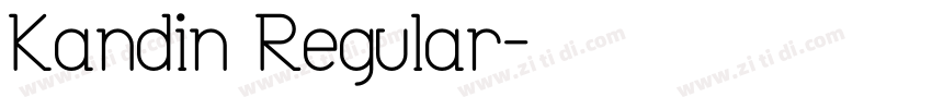Kandin Regular字体转换